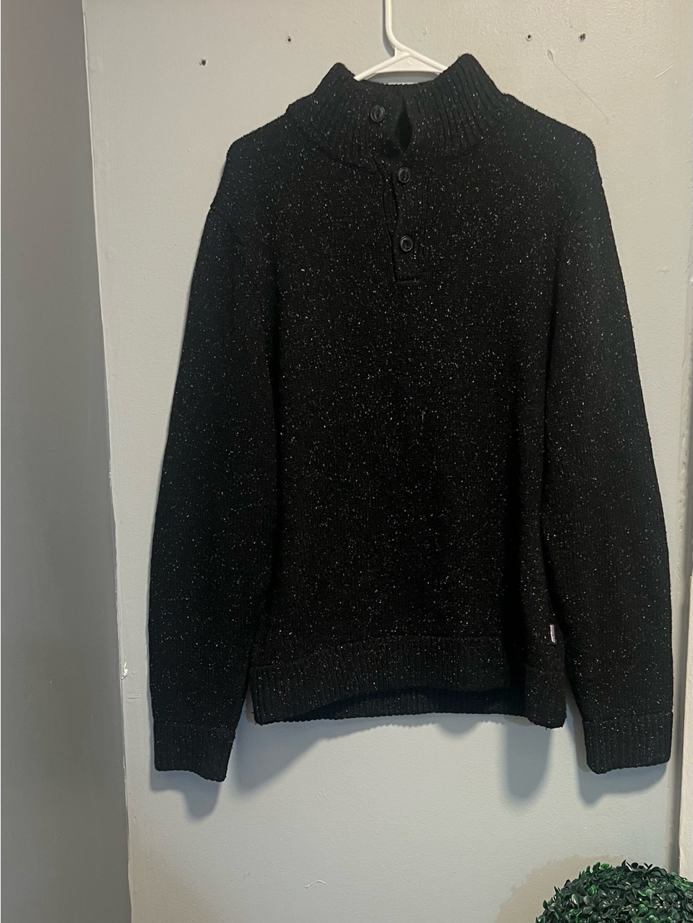 Patagonia Vintage Country Pullover Sweater Large Black Multicolor